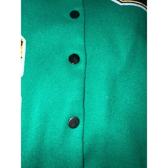 Chillipop Girl’s woolen Varsity letter jacket,
streatwear, green jacket sz 10/12 - Picture 6 of 12